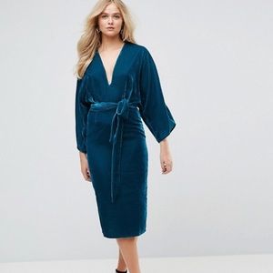 ASOS Velvet Kimono Sleeved Dress